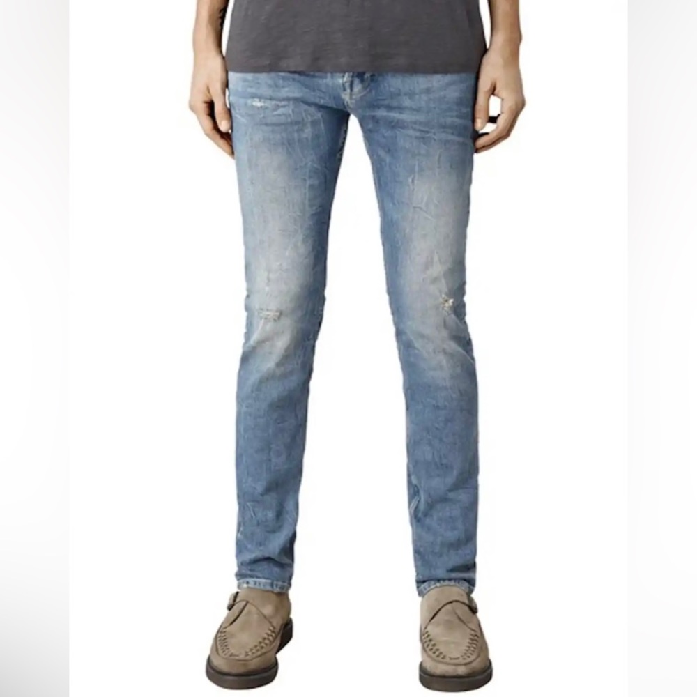 All Saints Men’s Button Fly Cigarette Jeans Size 30 Waist
